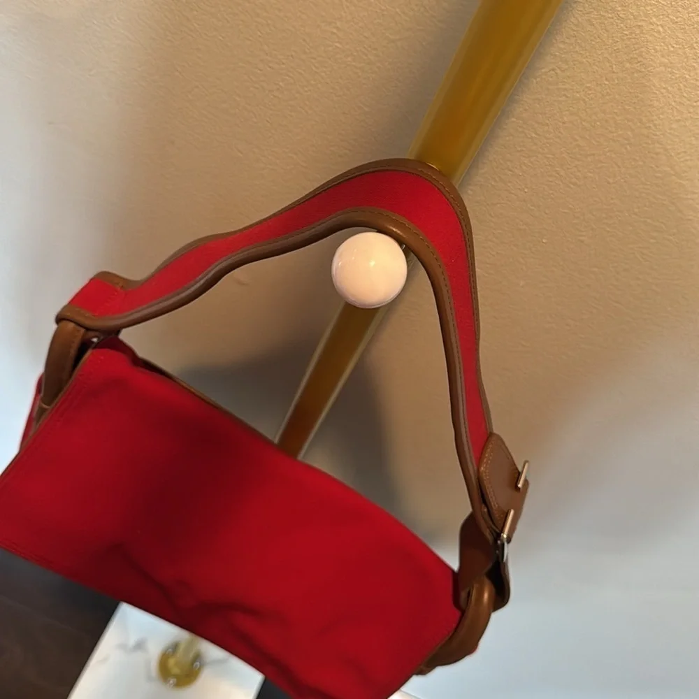 Anne Klein red handbag or shoulder bag EUC